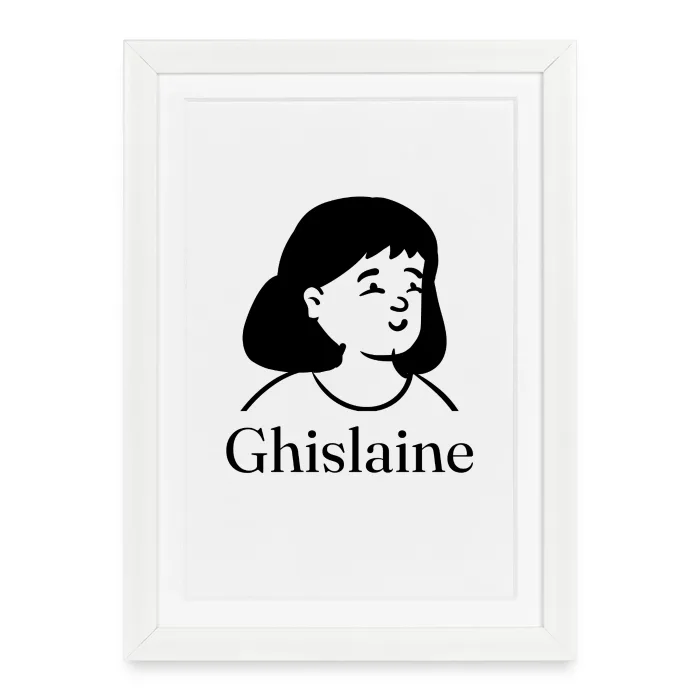 Affiche encadrée personnalisée au prénom Ghislaine