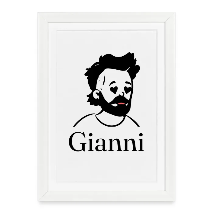 Affiche encadrée personnalisée au prénom Gianni