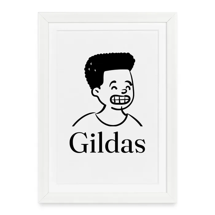 Affiche encadrée personnalisée au prénom Gildas