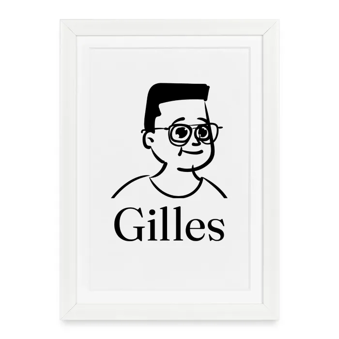 Affiche encadrée personnalisée au prénom Gilles