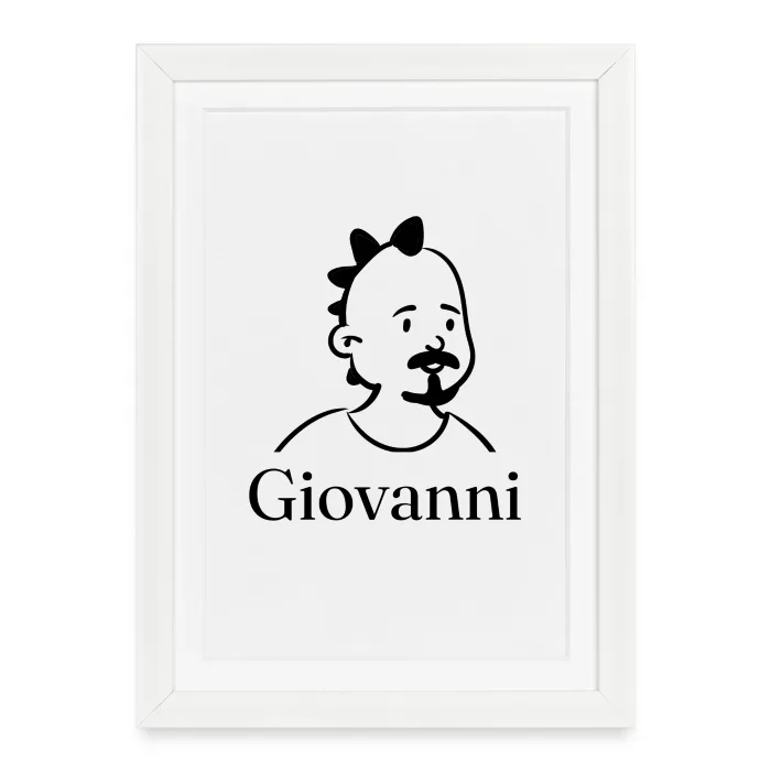 Affiche encadrée personnalisée au prénom Giovanni