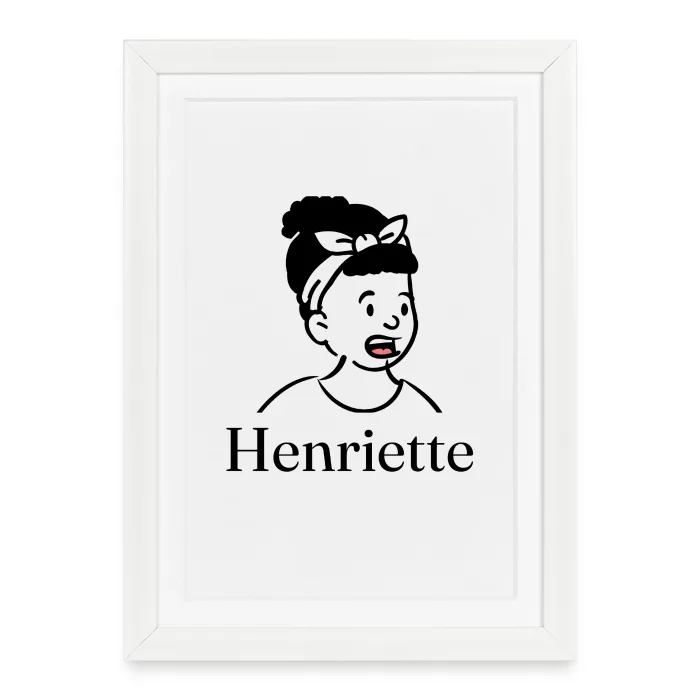 Affiche encadrée personnalisée au prénom Henriette