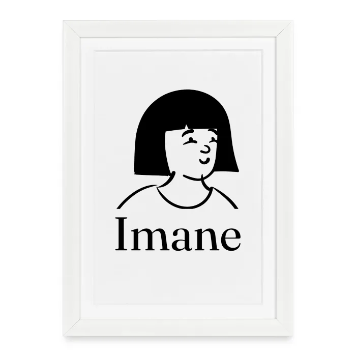 Affiche encadrée personnalisée au prénom Imane