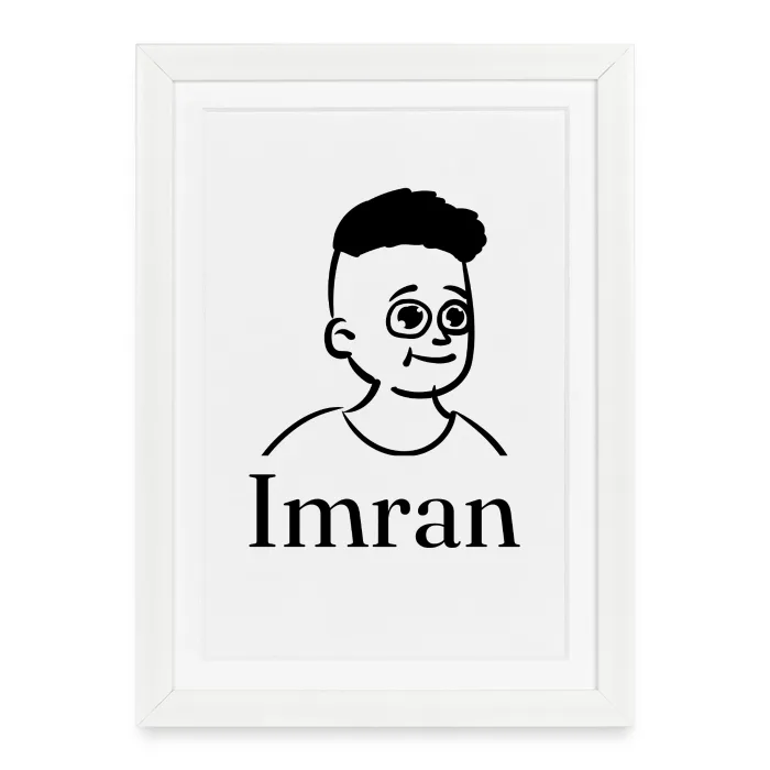 Affiche encadrée personnalisée au prénom Imran
