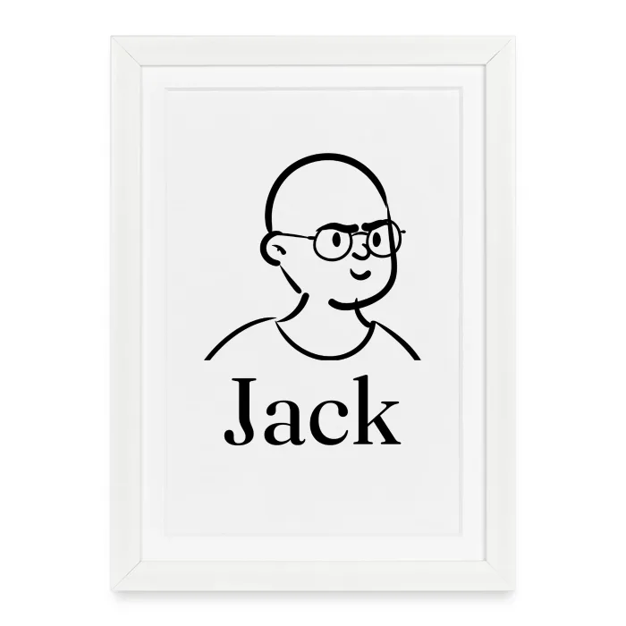 Affiche encadrée personnalisée au prénom Jack