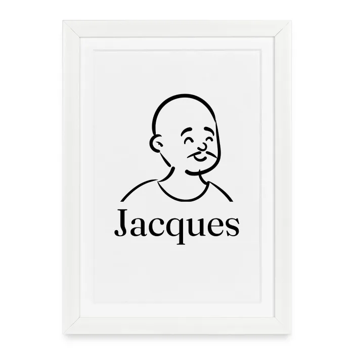 Affiche encadrée personnalisée au prénom Jacques