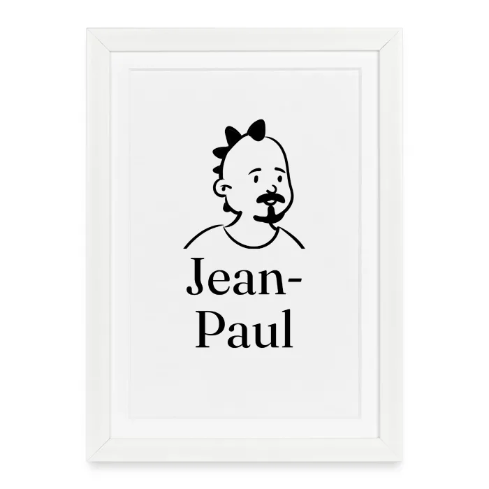 Affiche encadrée personnalisée au prénom Jean-Paul