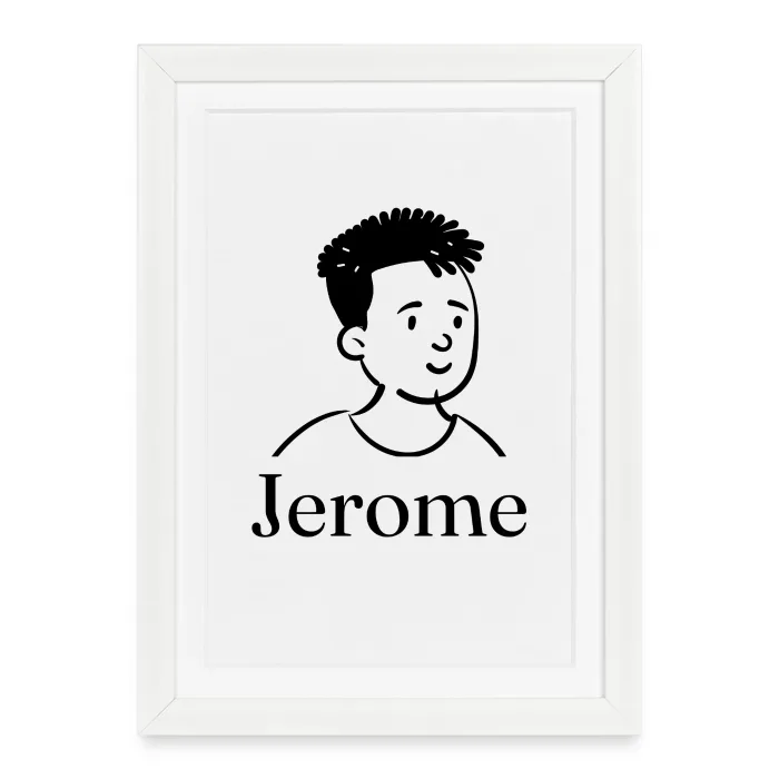 Affiche encadrée personnalisée au prénom Jerome