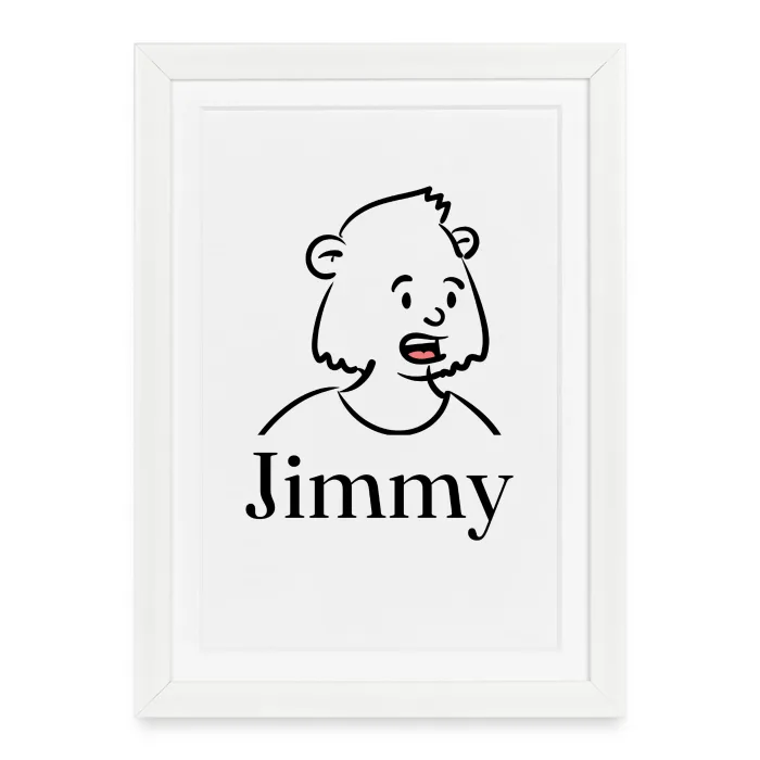 Affiche encadrée personnalisée au prénom Jimmy