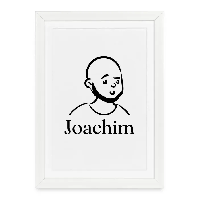 Affiche encadrée personnalisée au prénom Joachim