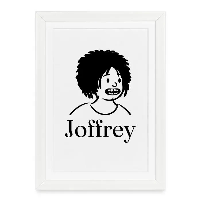 Affiche encadrée personnalisée au prénom Joffrey