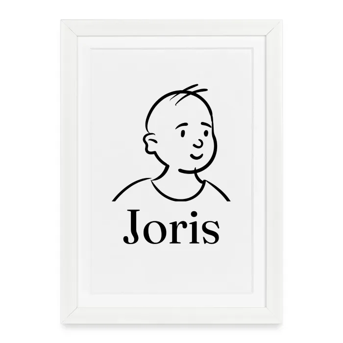 Affiche encadrée personnalisée au prénom Joris