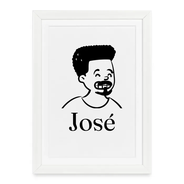 Affiche encadrée personnalisée au prénom José