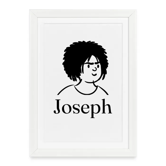 Affiche encadrée personnalisée au prénom Joseph