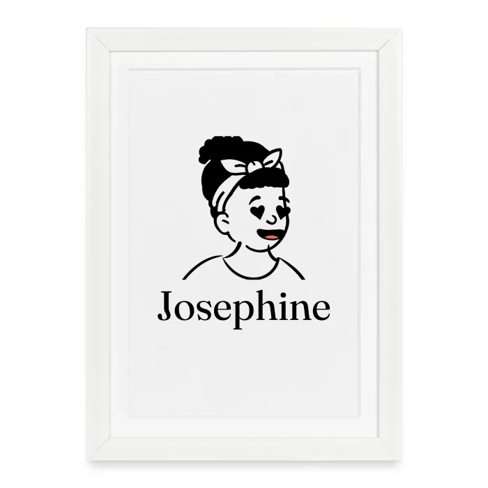 Affiche encadrée personnalisée au prénom Josephine