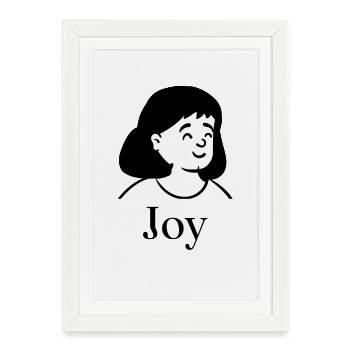 Affiche encadrée personnalisée au prénom Joy