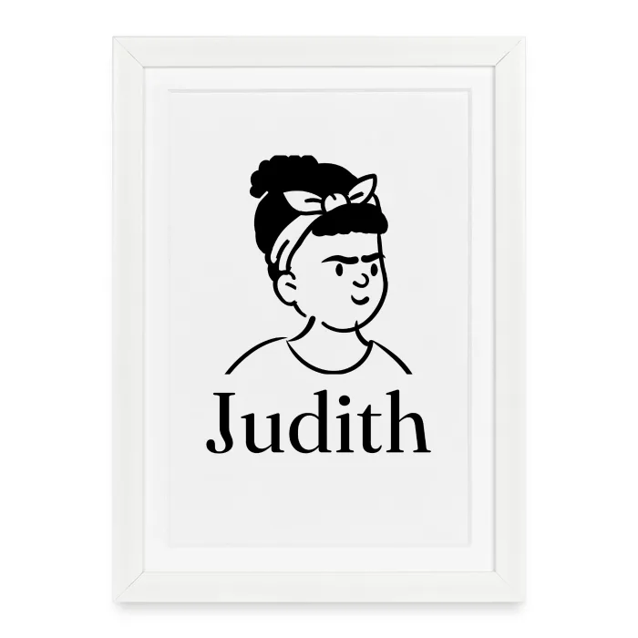 Affiche encadrée personnalisée au prénom Judith