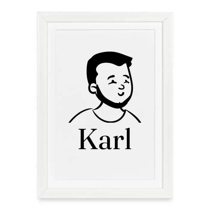 Affiche encadrée personnalisée au prénom Karl