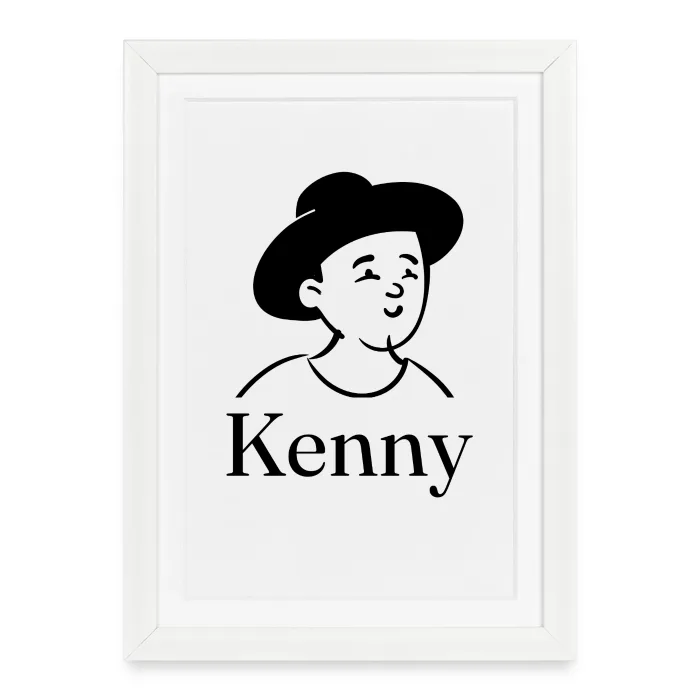 Affiche encadrée personnalisée au prénom Kenny
