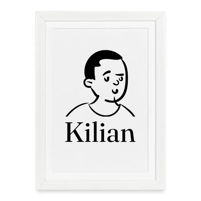 Affiche encadrée personnalisée au prénom Kilian