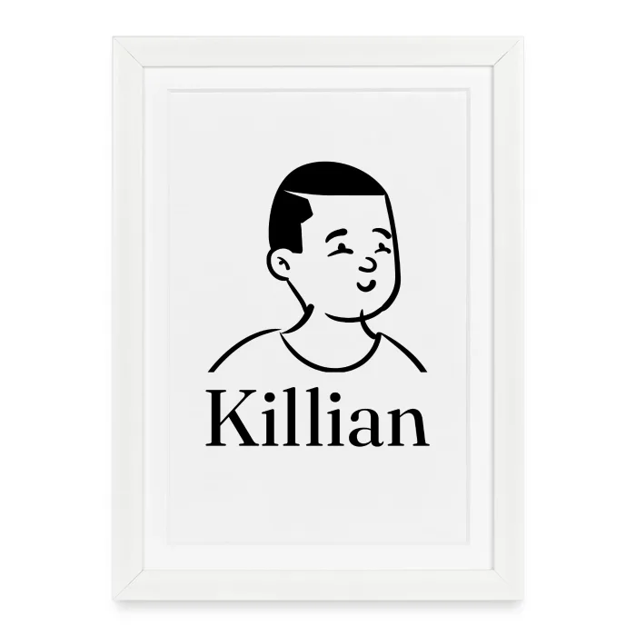 Affiche encadrée personnalisée au prénom Killian