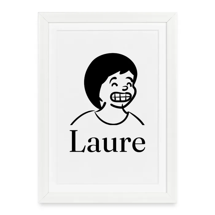 Affiche encadrée personnalisée au prénom Laure