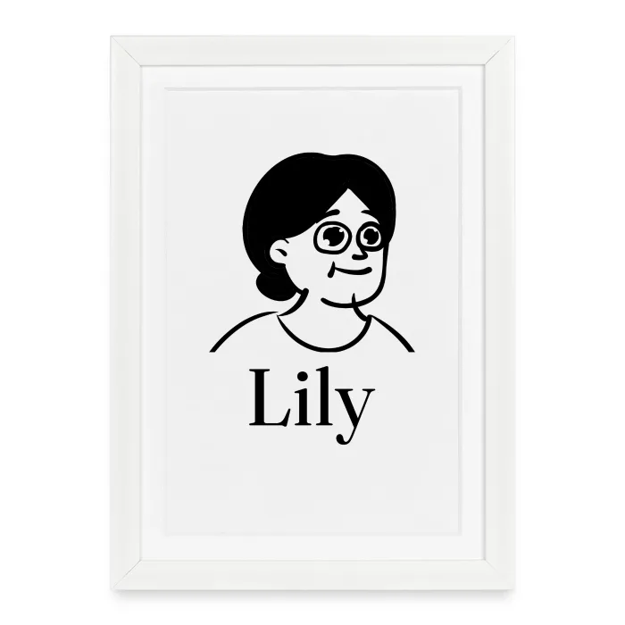 Affiche encadrée personnalisée au prénom Lily