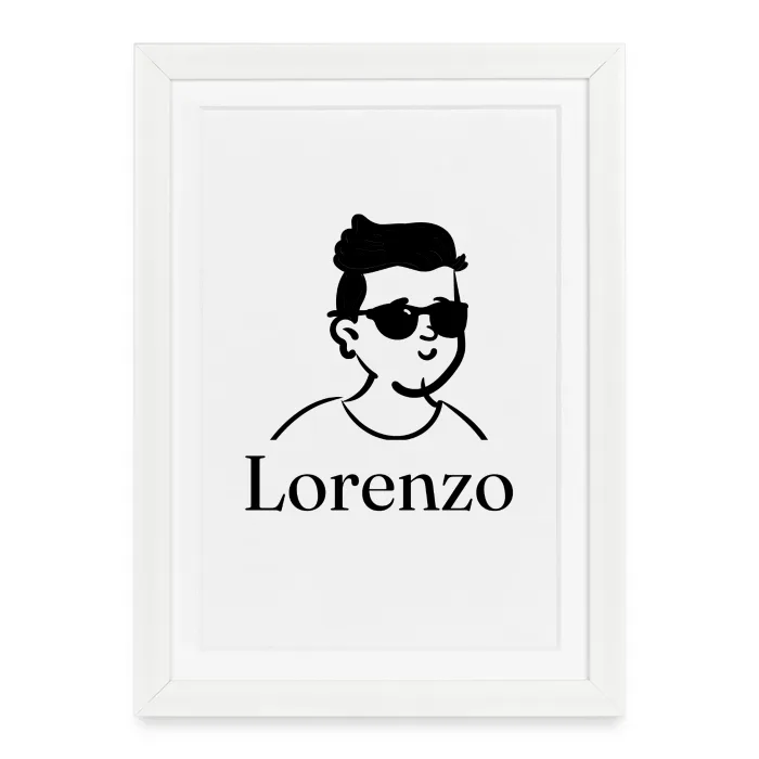 Affiche encadrée personnalisée au prénom Lorenzo