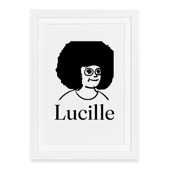 Affiche encadrée personnalisée au prénom Lucille