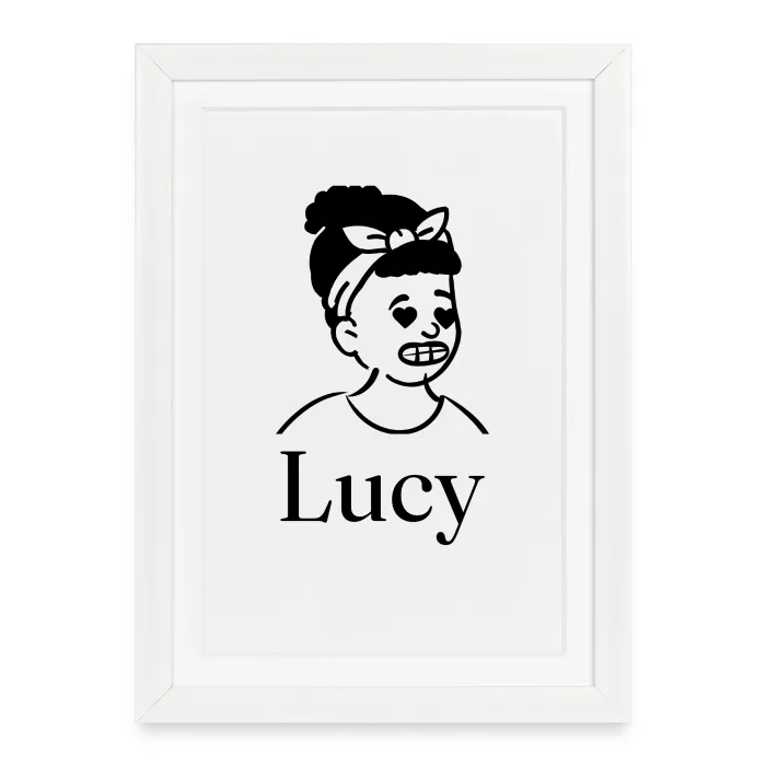 Affiche encadrée personnalisée au prénom Lucy