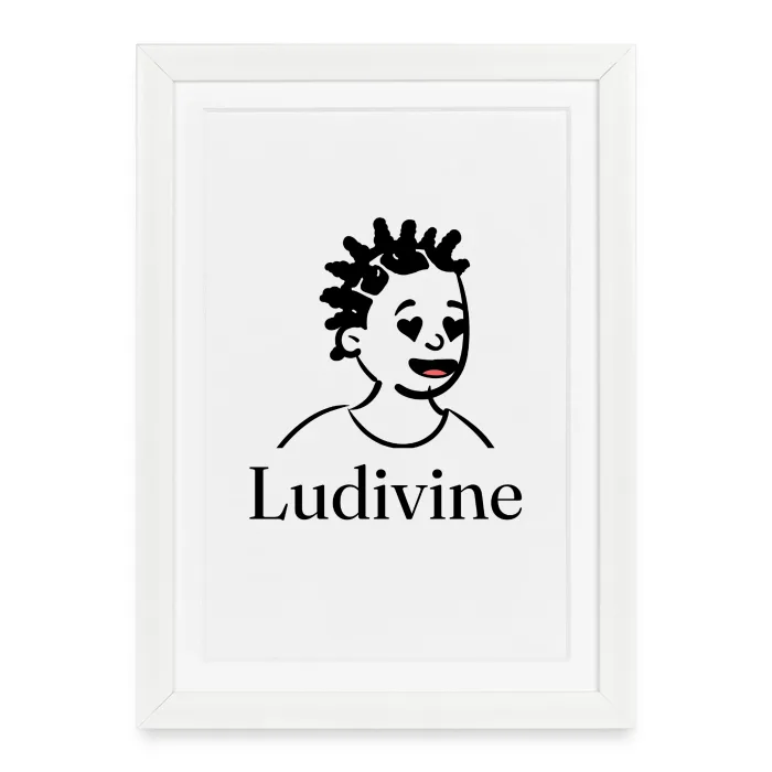 Affiche encadrée personnalisée au prénom Ludivine