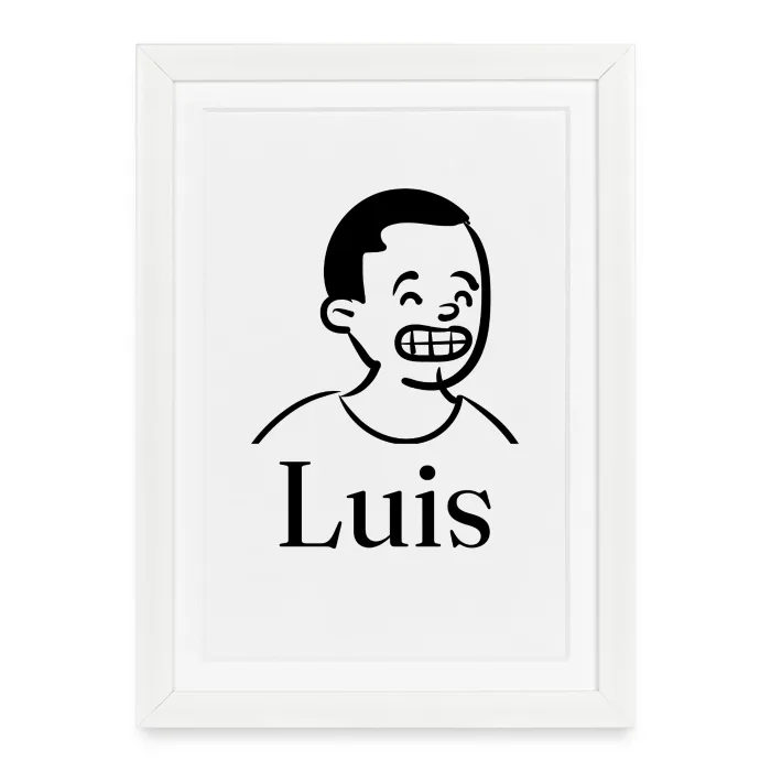 Affiche encadrée personnalisée au prénom Luis