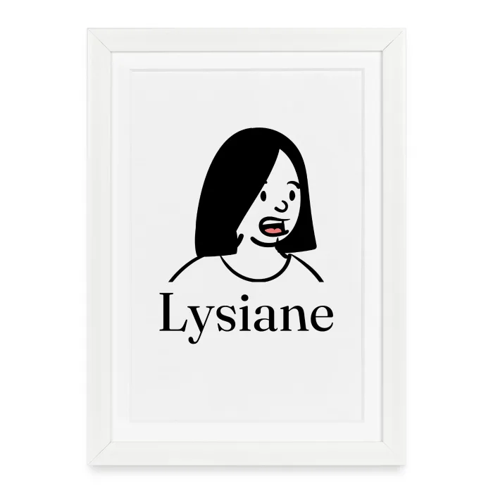 Affiche encadrée personnalisée au prénom Lysiane