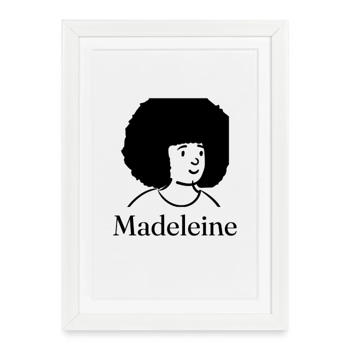 Affiche encadrée personnalisée au prénom Madeleine