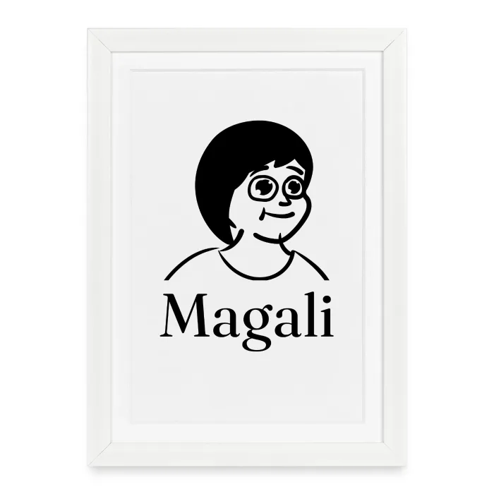 Affiche encadrée personnalisée au prénom Magali