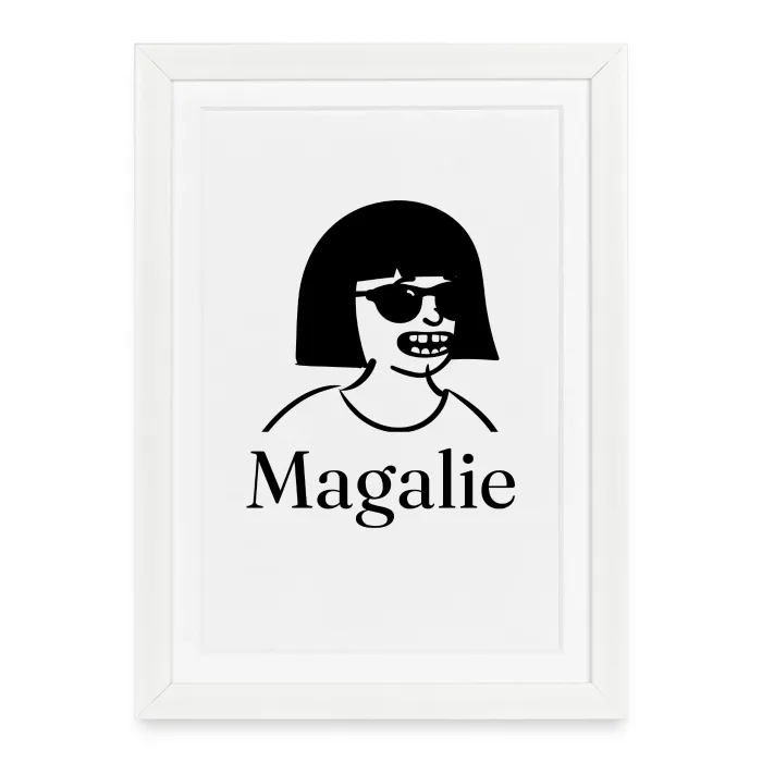 Affiche encadrée personnalisée au prénom Magalie