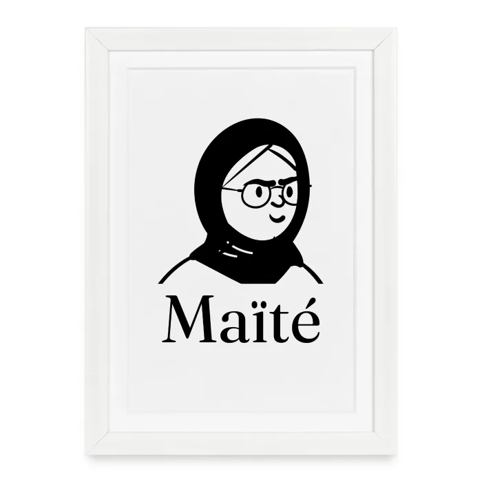 Affiche encadrée personnalisée au prénom Maïté