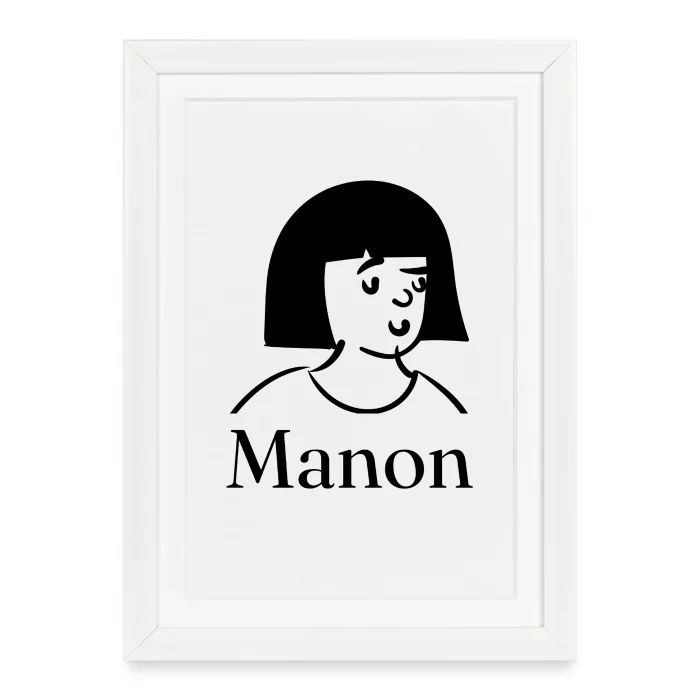 Affiche encadrée personnalisée au prénom Manon