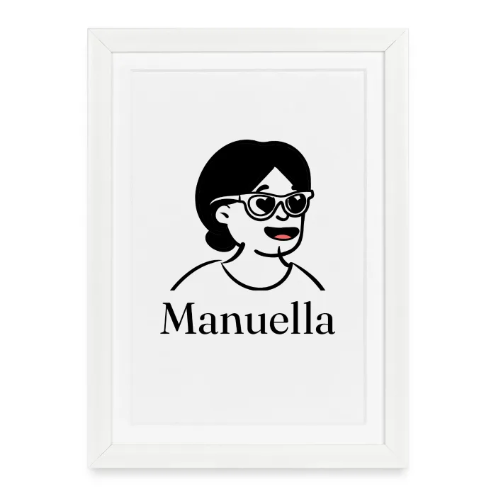 Affiche encadrée personnalisée au prénom Manuella