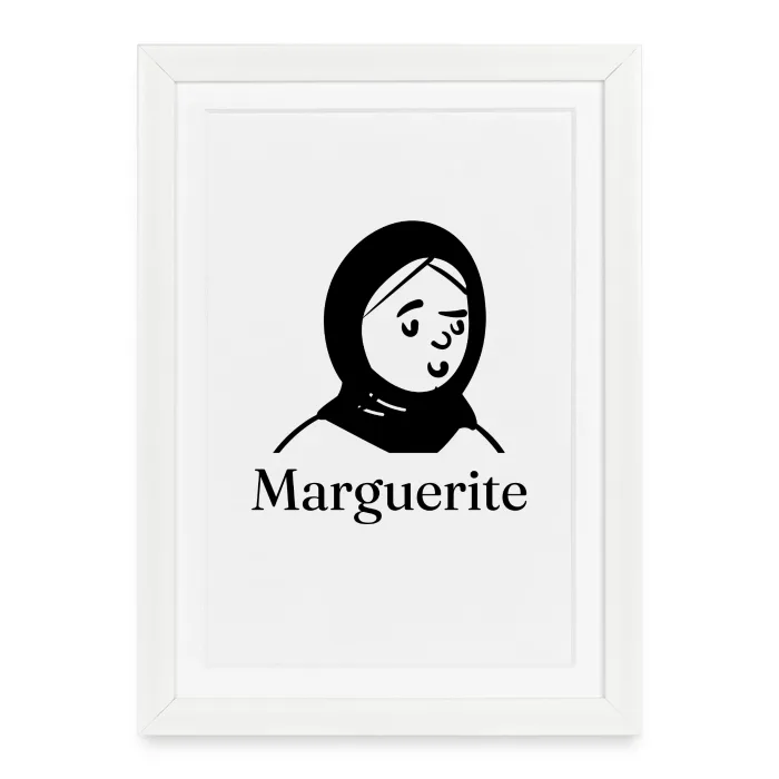 Affiche encadrée personnalisée au prénom Marguerite
