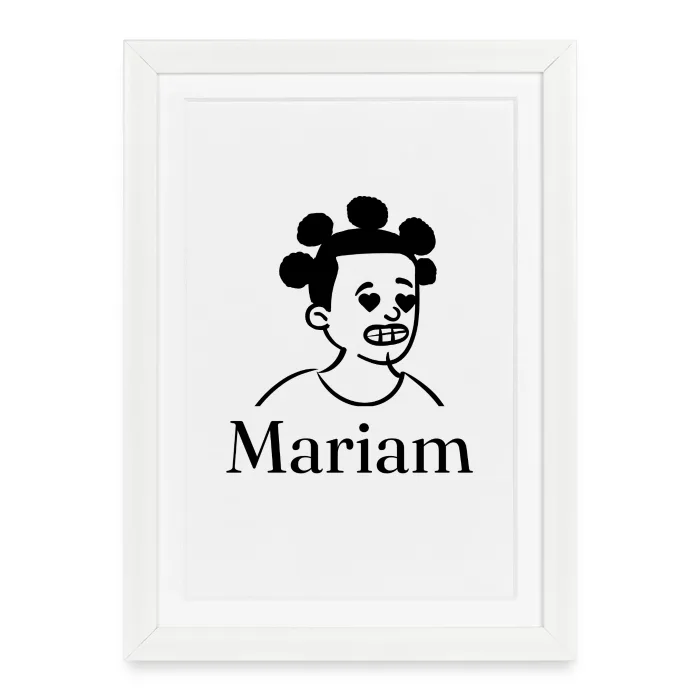 Affiche encadrée personnalisée au prénom Mariam