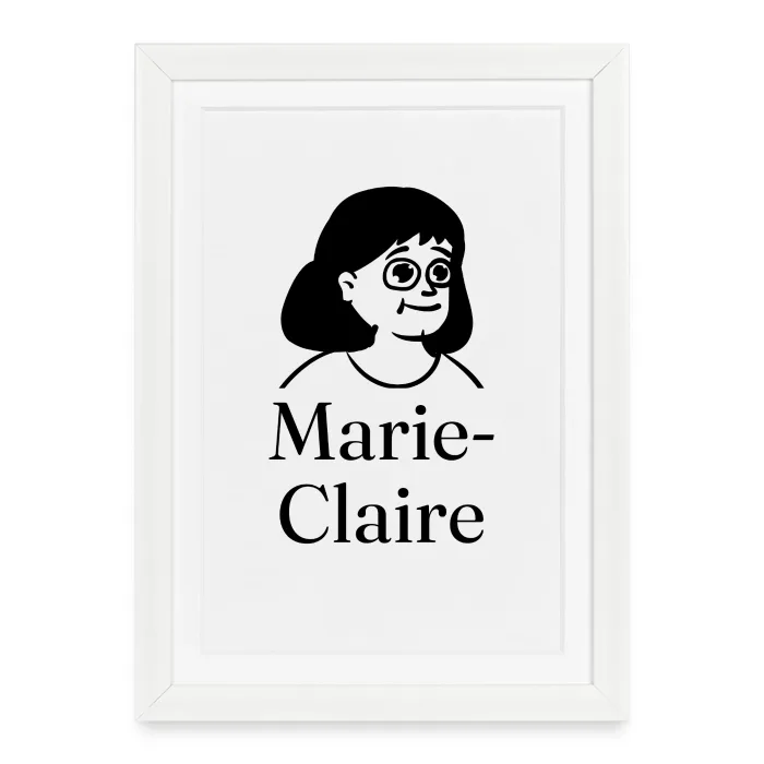 Affiche encadrée personnalisée au prénom Marie-Claire