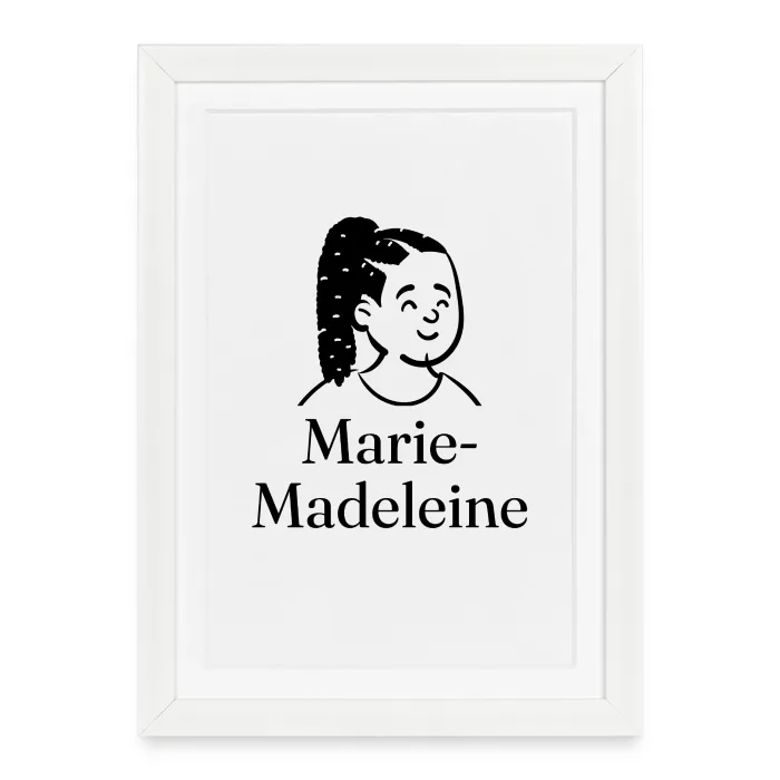 Affiche encadrée personnalisée au prénom Marie-Madeleine