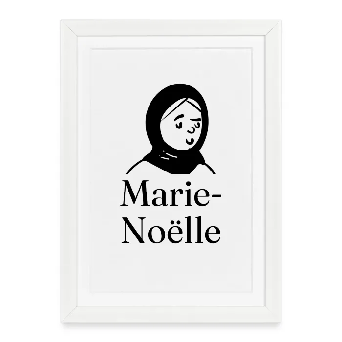 Affiche encadrée personnalisée au prénom Marie-Noëlle