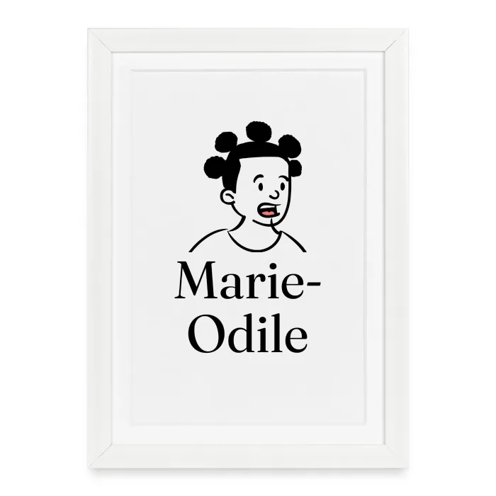 Affiche encadrée personnalisée au prénom Marie-Odile