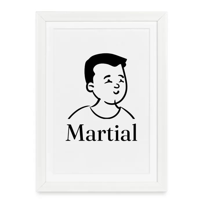 Affiche encadrée personnalisée au prénom Martial
