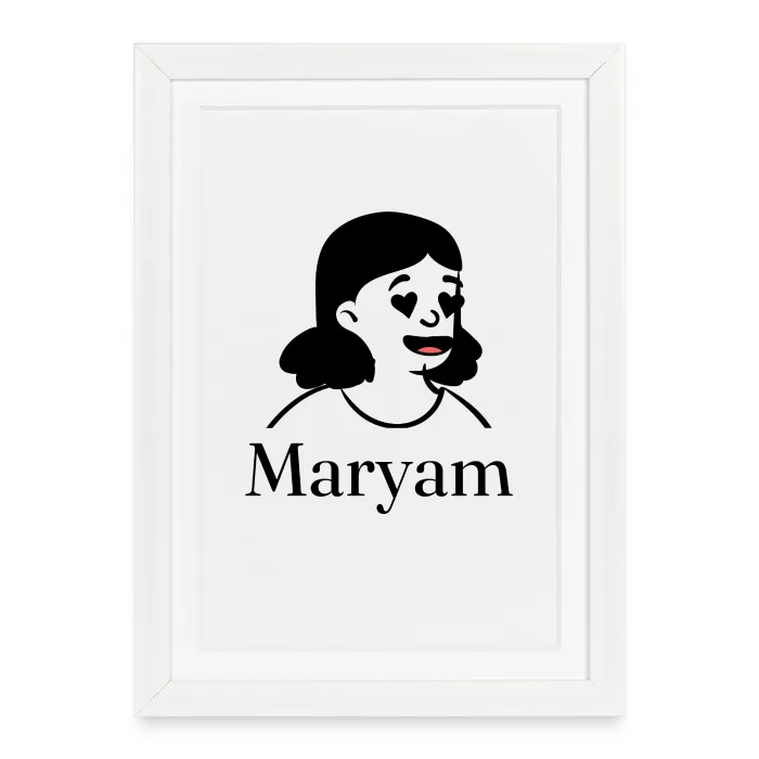 Affiche encadrée personnalisée au prénom Maryam