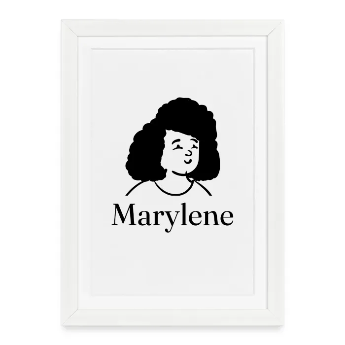 Affiche encadrée personnalisée au prénom Marylene