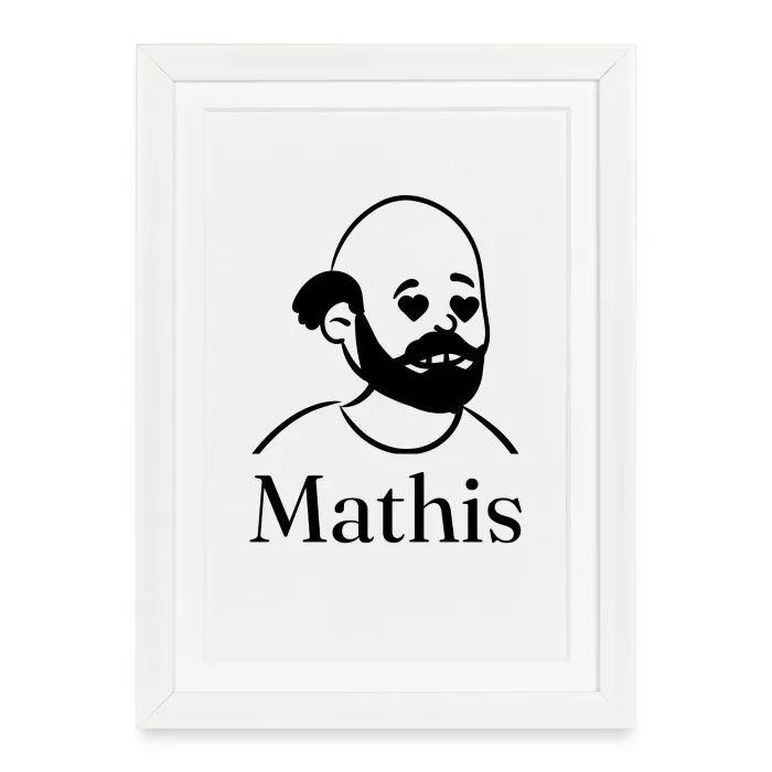 Affiche encadrée personnalisée au prénom Mathis