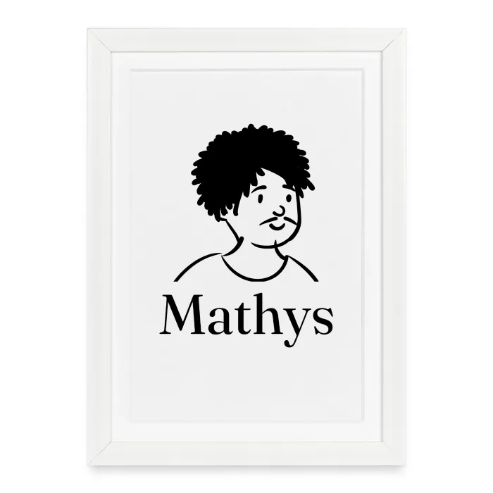 Affiche encadrée personnalisée au prénom Mathys